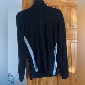 Icebreaker Bodyfit 260 Merino Wool Black Quarter-Zip Sweater